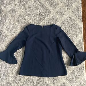 Sail to Sable Bell 3/4 Sleeve Navy Blue Top Size Medium
